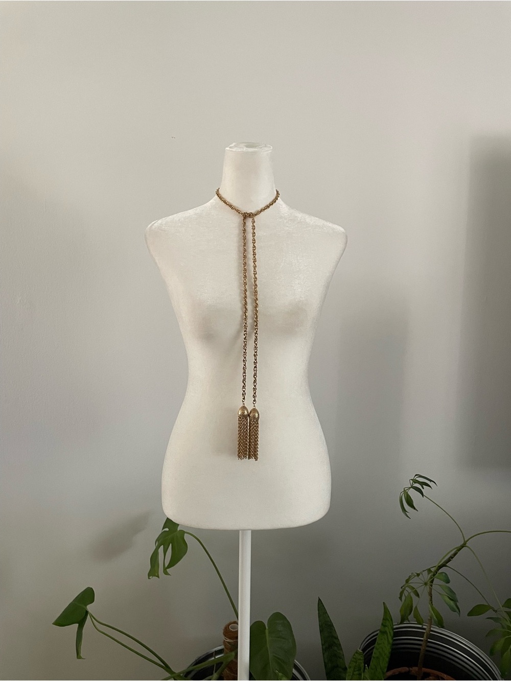 Vintage Versatile Gold-Tone Tassel Necklace/Belt